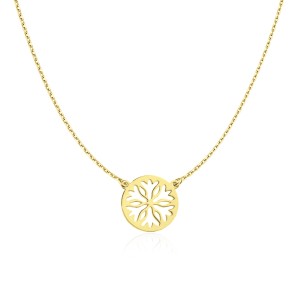 Colier argint placat cu aur galben cu fulg de nea Snowflake DiAmanti CEL1001NY-AS (Argint 925‰ 1,9 g.)